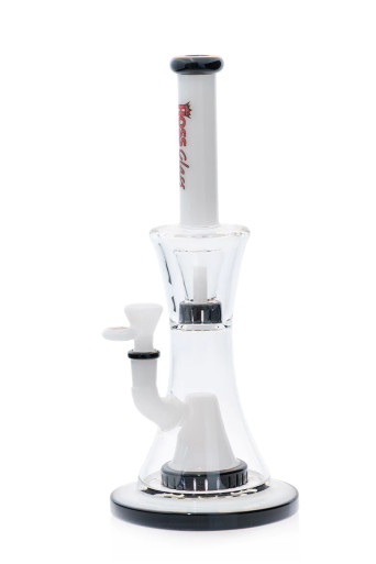 Hoss Glass Two Tone 12" Bubbler