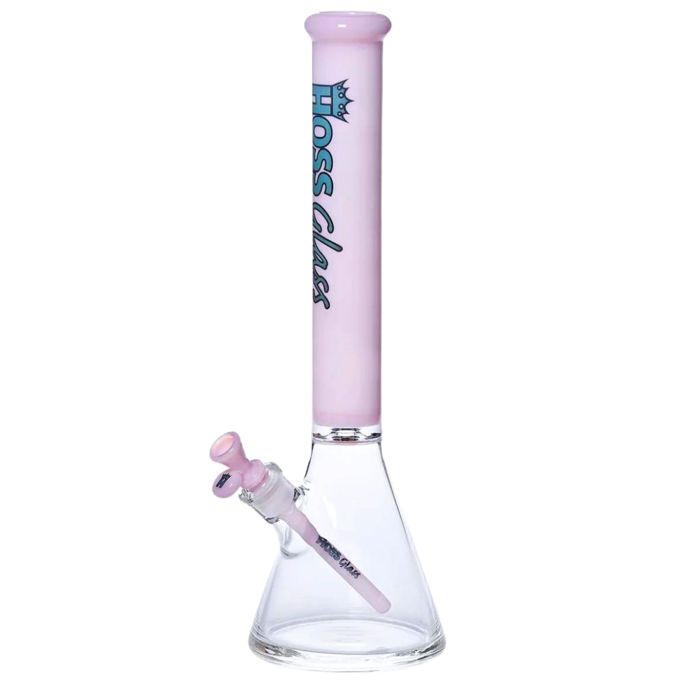 Hoss Glass 18" Thick Beaker w/ Colored Top