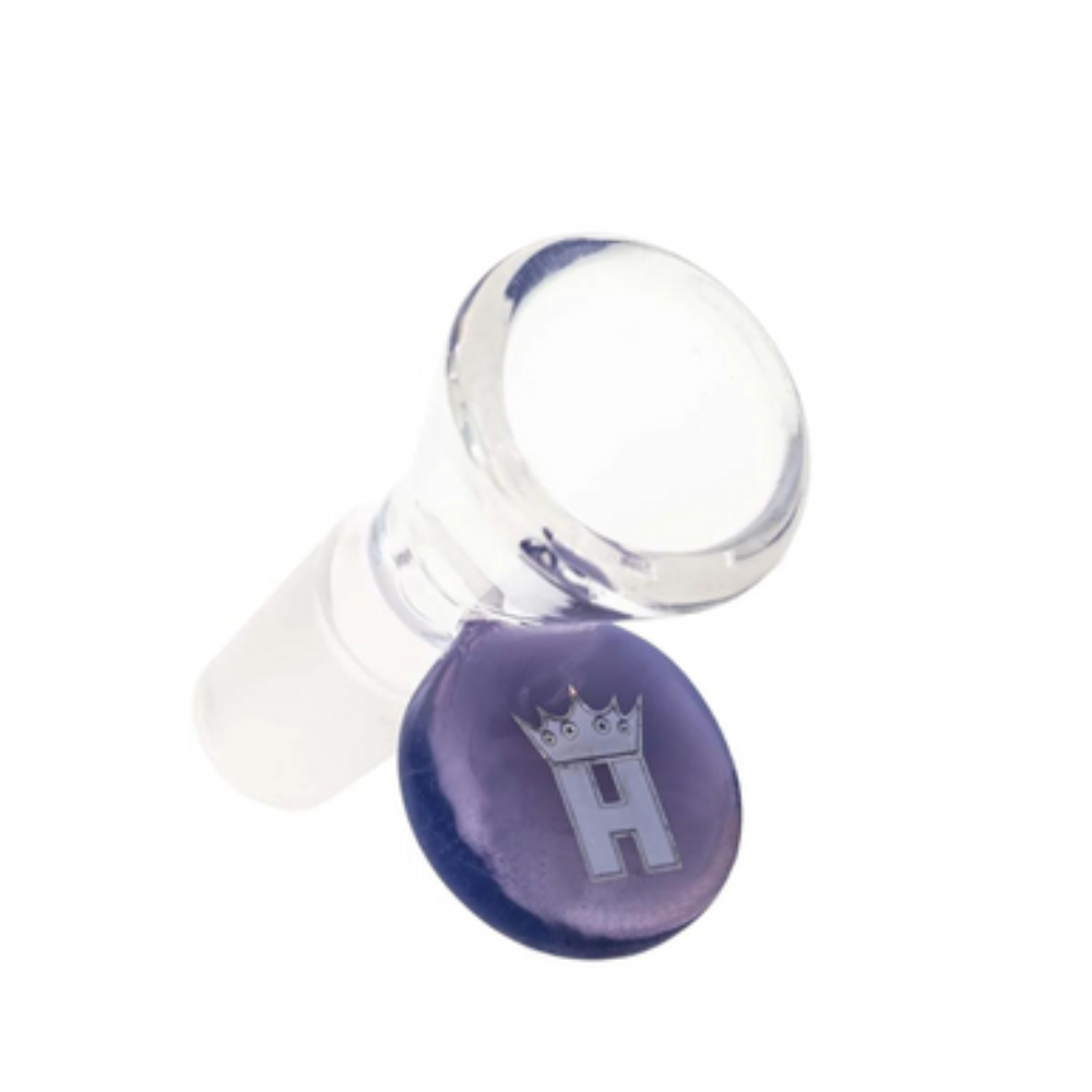 Hoss Glass 14mm Cone Bowl with Colored Tab