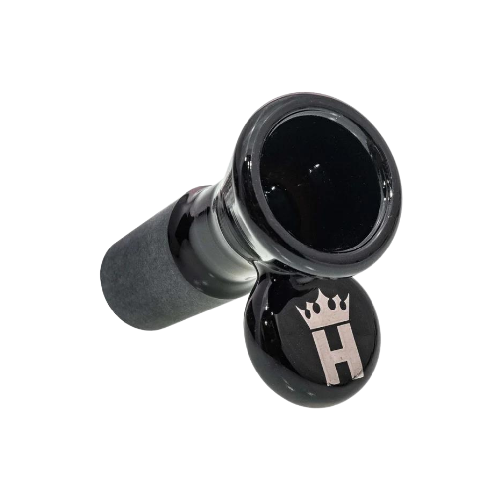 [YX12AC-14 BLACK] Hoss Glass 14mm Full Color Cone Bowl (Black)