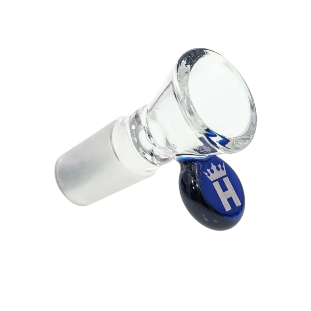 [YX12C-19 BLUE] Hoss Glass 19mm Cone Bowl with Colored Tab (Blue)
