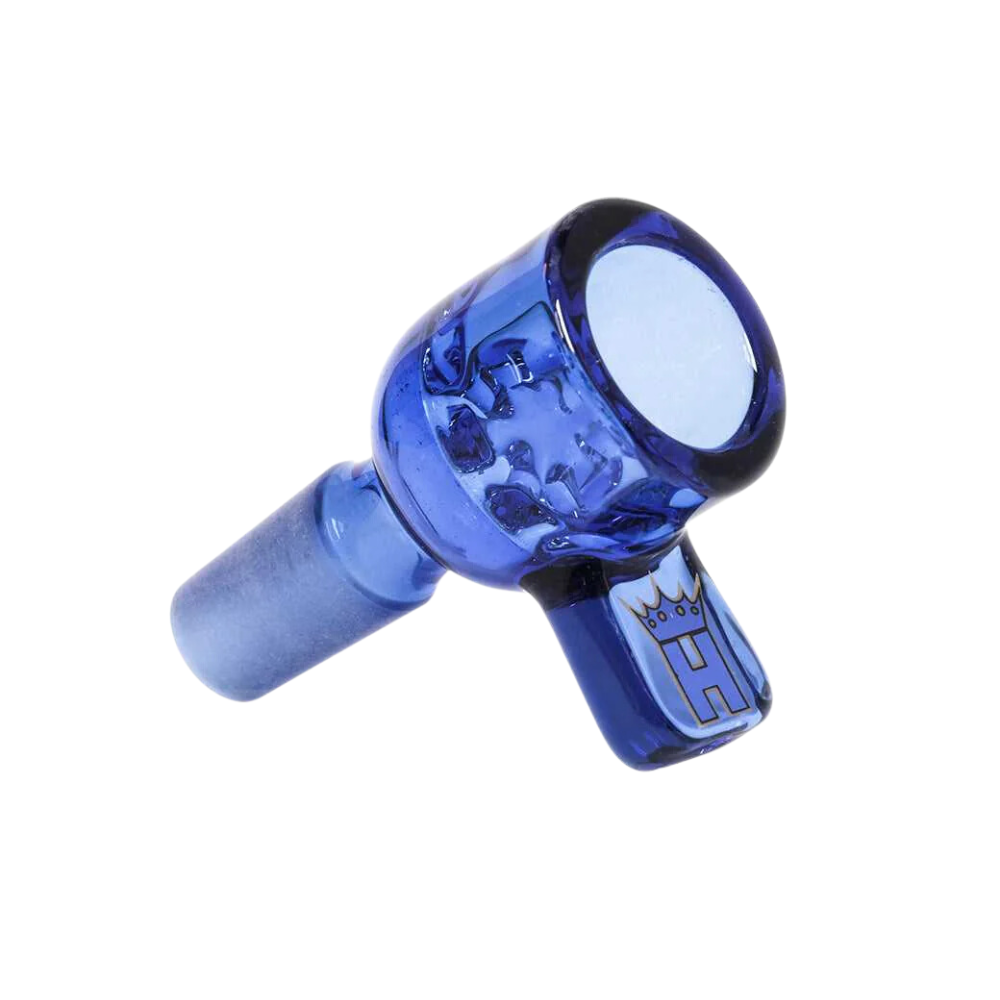 [YX101AP-19 BLUE] Hoss Glass 19mm Full Color Screen Bowl w/ Square Handle (Blue)