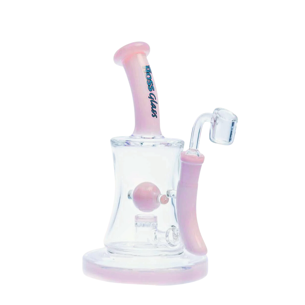 10" Hoss Glass Hourglass Marble Rig