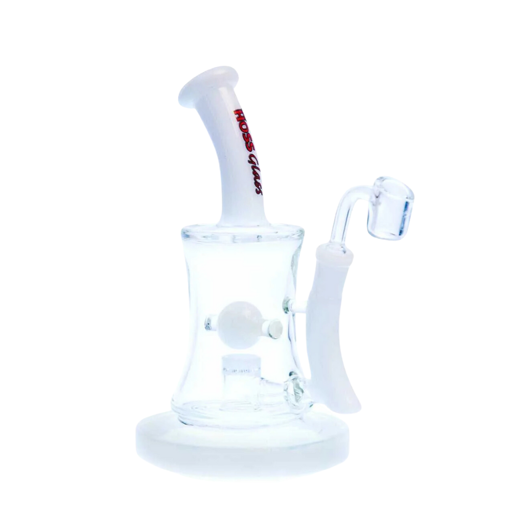 10" Hoss Glass Hourglass Marble Rig