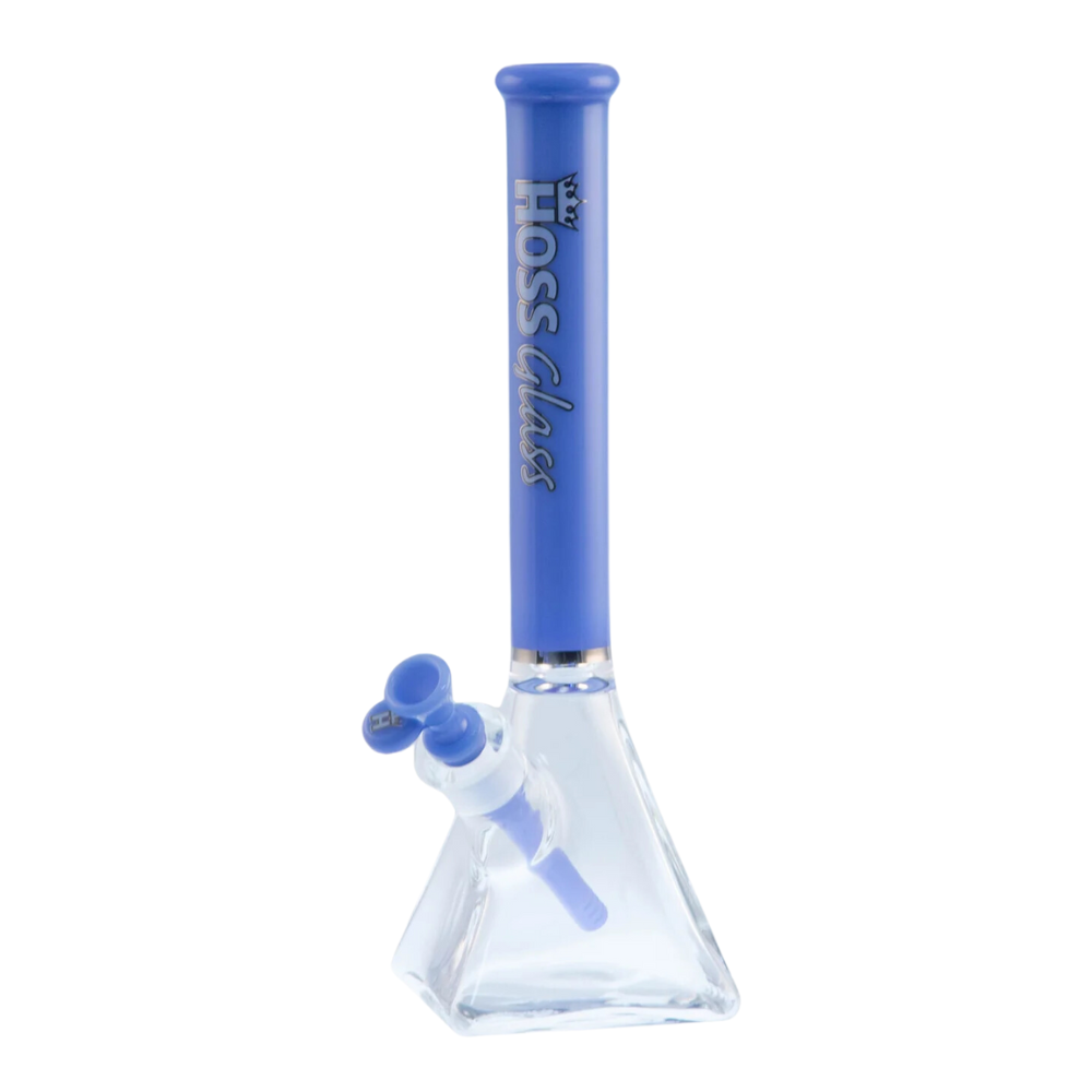 14" Hoss Glass Pyramid w/ Colored Top Tube Bong