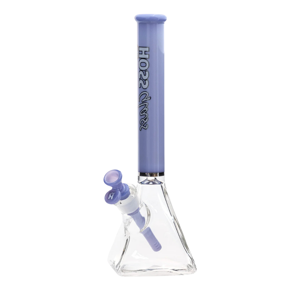 14" Hoss Glass Pyramid w/ Colored Top Tube Bong