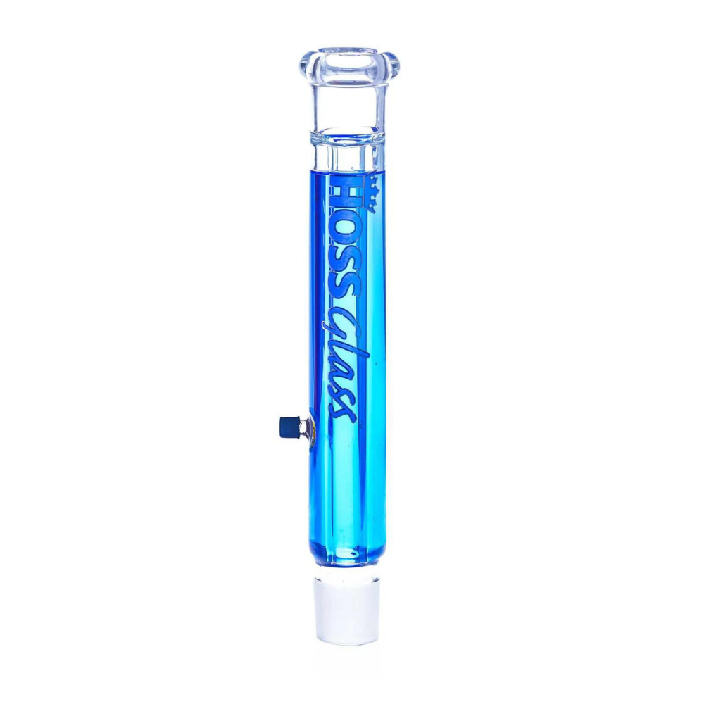 [H010 BLUE] 16" Hoss Glass Freezer Straight Top Tube (Blue)