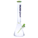 18" 7mm Hoss Glass Colored Rim Beaker