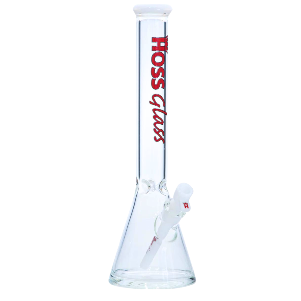 18" 7mm Hoss Glass Colored Rim Beaker