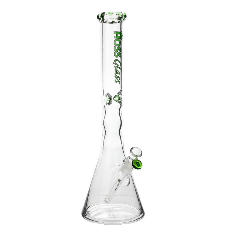 18" 7mm Hoss Glass Pinched Beaker