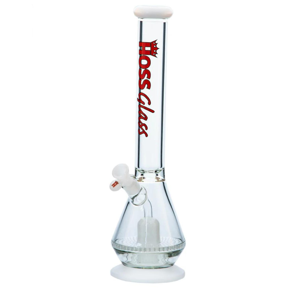 18" Hoss Glass Honeycomb Beaker With Removable Parts