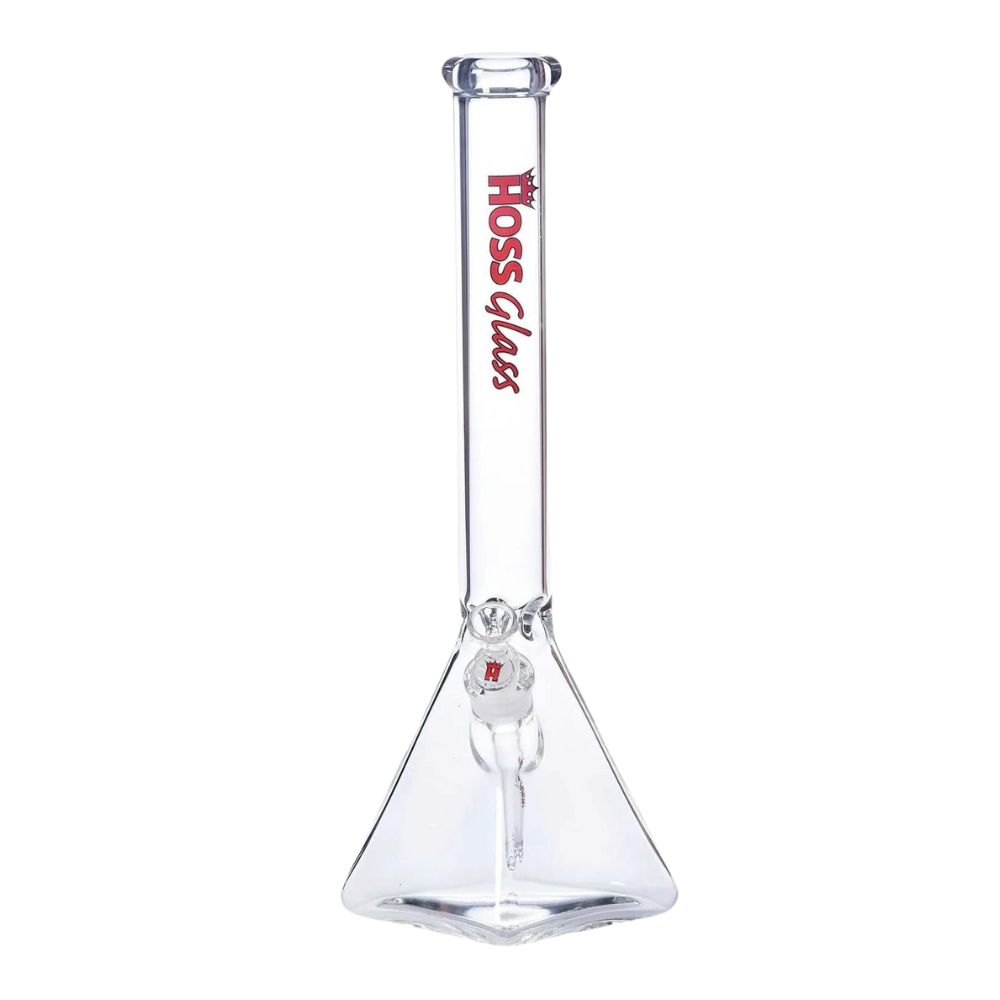 18" Hoss Glass Pyramid Base Beaker
