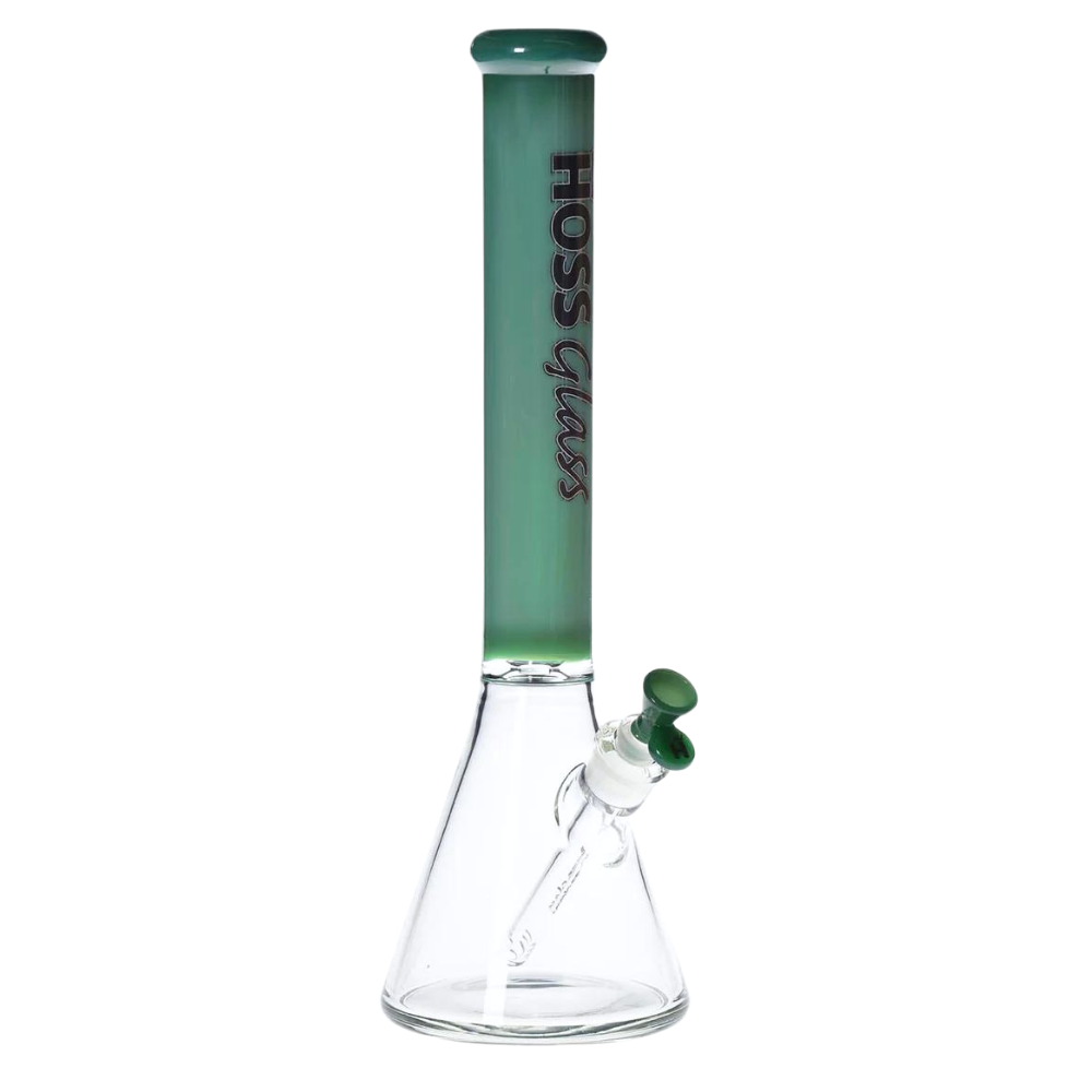 18" Hoss Glass Thick Beaker w/ Colored Top