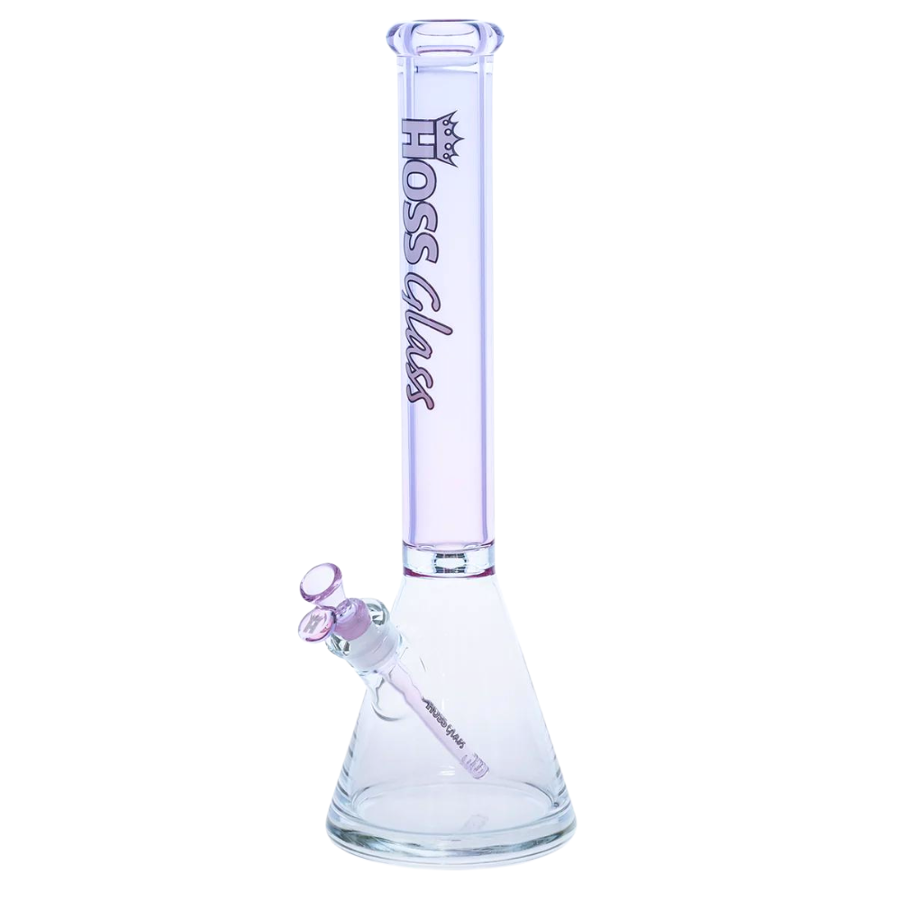 18" Hoss Glass Thick Beaker w/ Colored Top