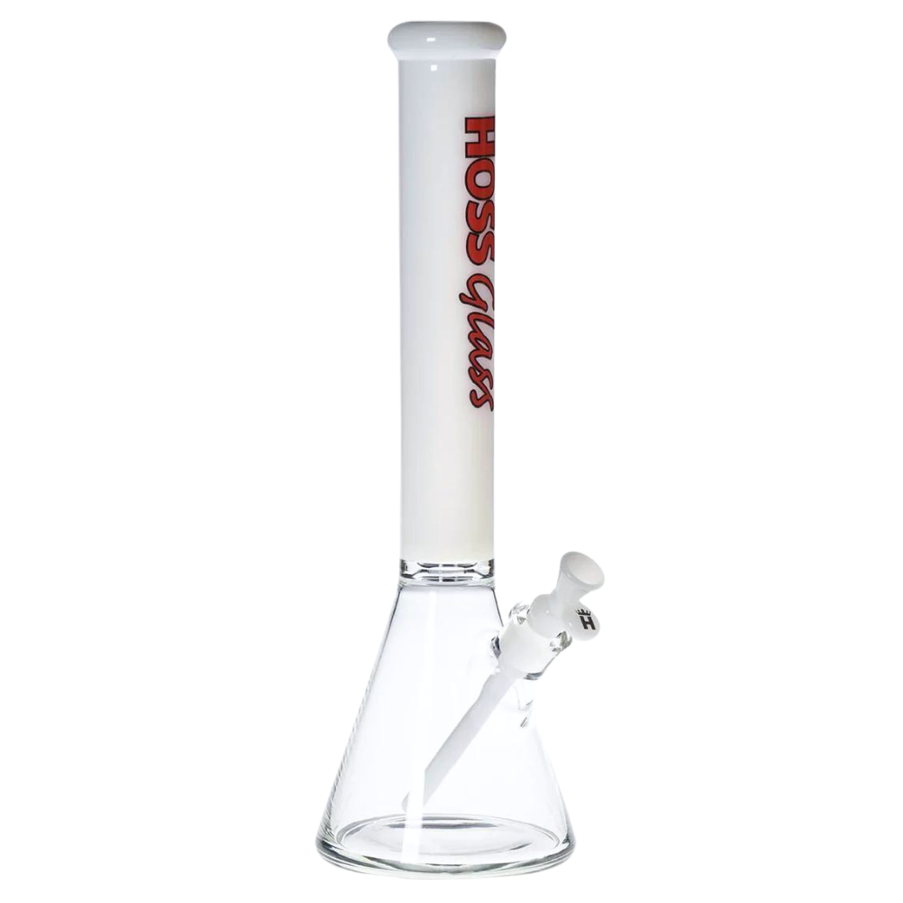 18" Hoss Glass Thick Beaker w/ Colored Top