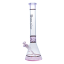 18" Hoss Glass Tri-Section Platinum Banded Beaker