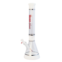 18" Hoss Glass Tri-Section Platinum Banded Beaker