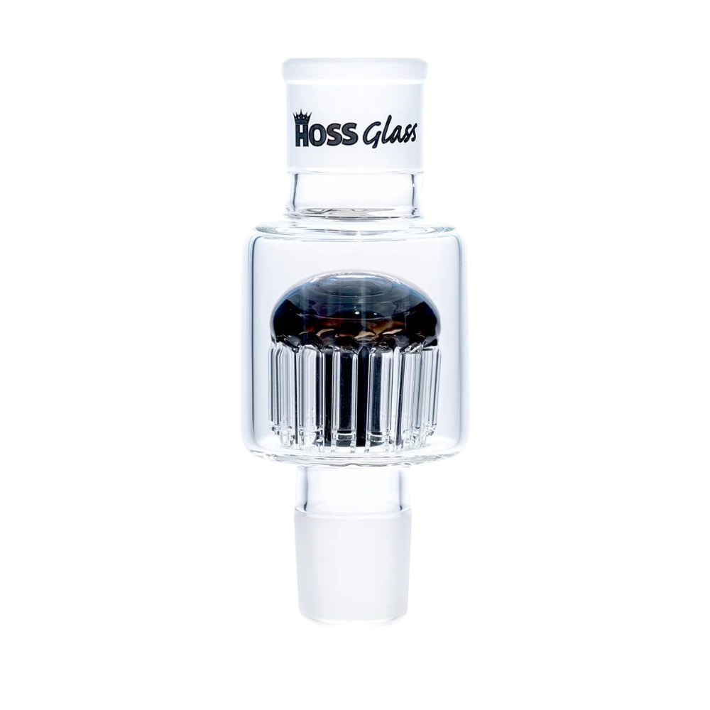 [H001-BLACK] 7" Hoss Glass 15 Arm Middle Perculator (Black)