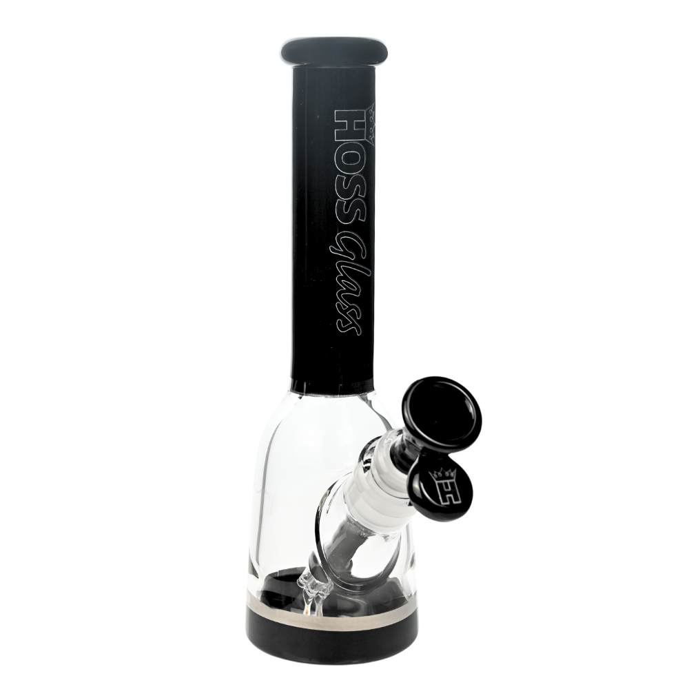 [H087 BLACK] 9" Hoss Glass Colored Mini-Bell (Black)