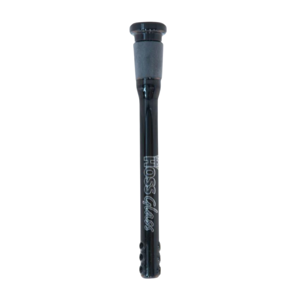 [YX11C-12 BLACK] Hoss Glass 12cm Full Color Diffuser Downstem w/ Holes (Black)
