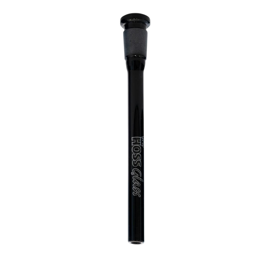 [YX23C-14 BLACK] Hoss Glass 14cm Full Color Open-Ended Downstem (Black)