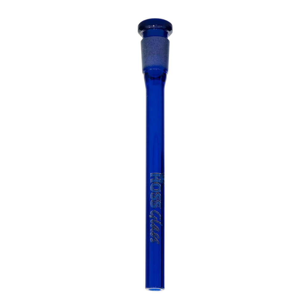 [YX23C-14 BLUE] Hoss Glass 14cm Full Color Open-Ended Downstem (Blue)